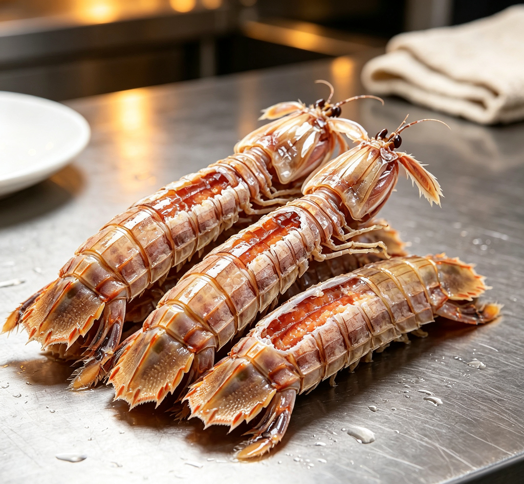 Fresh, Plump Mantis Shrimp - A Gourmet Seafood Delight